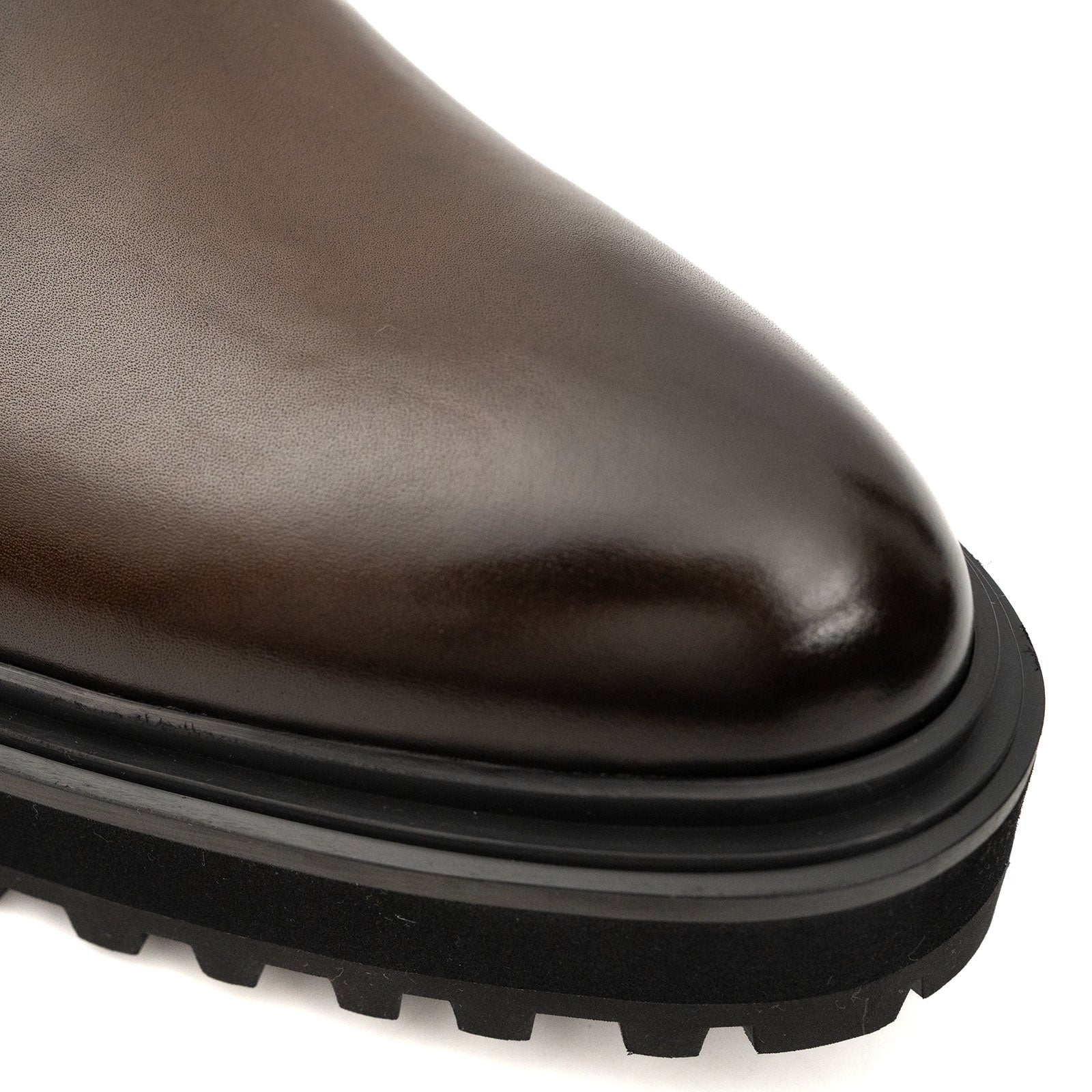Burnished Harness Chelsea Boot