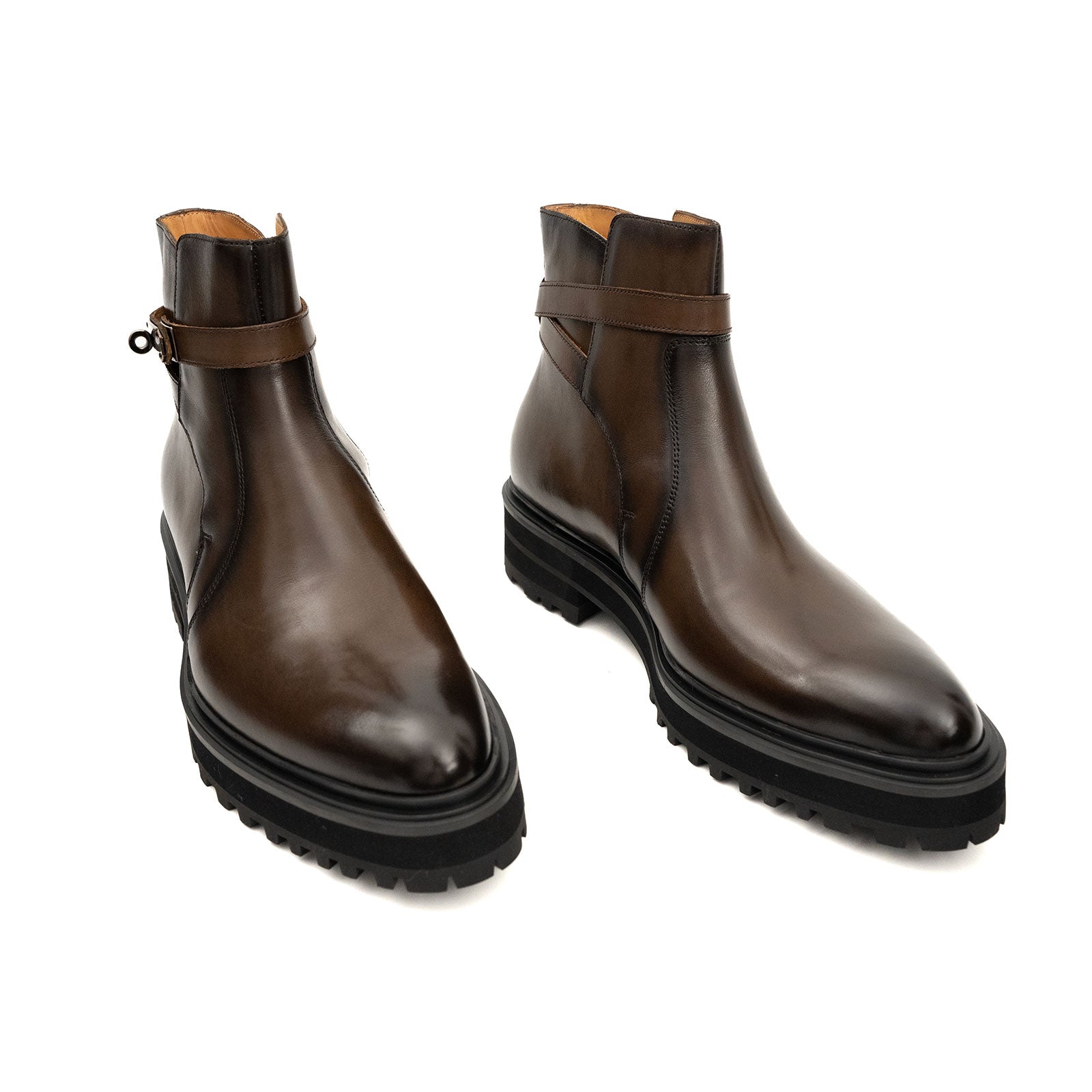 Burnished Harness Chelsea Boot