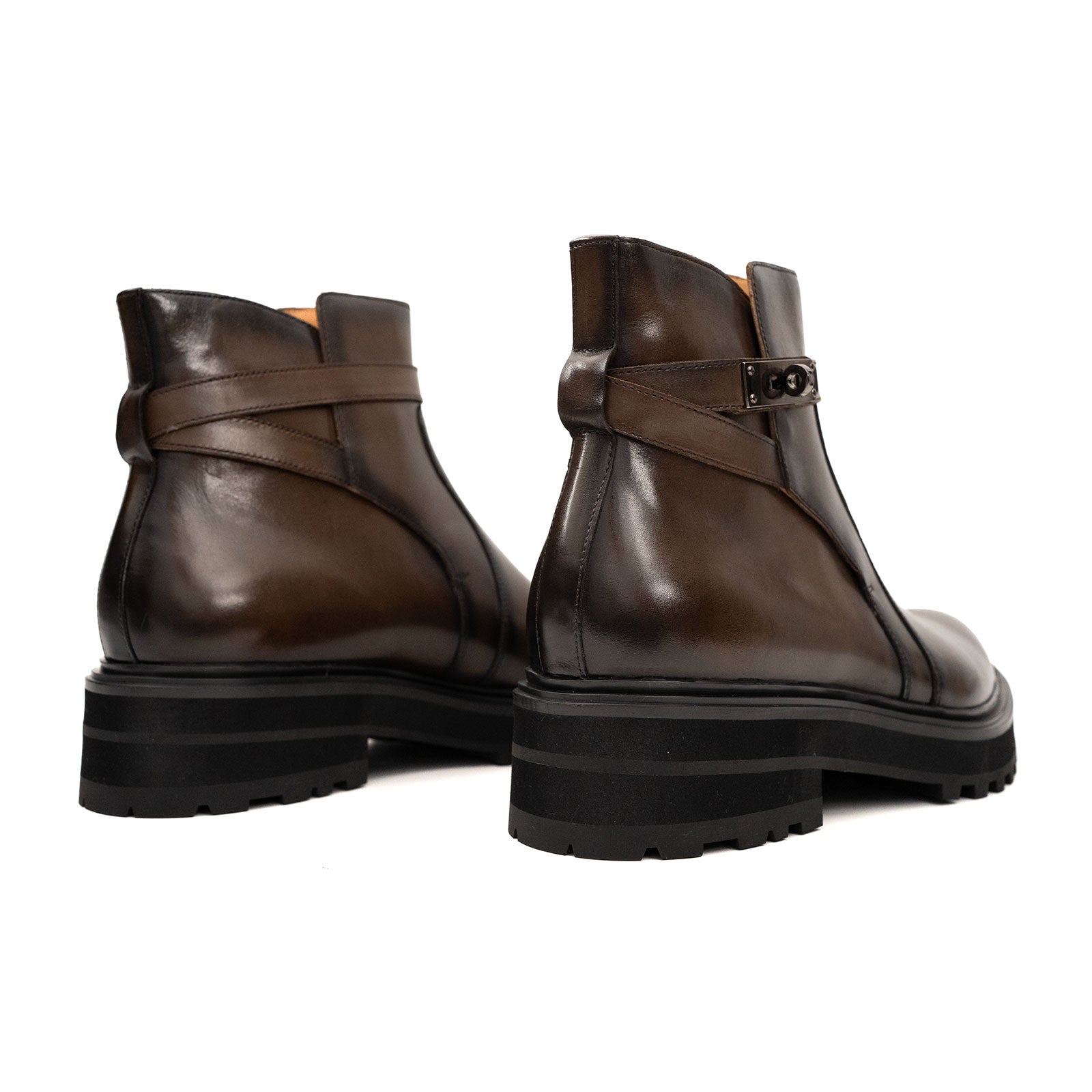 Burnished Harness Chelsea Boot