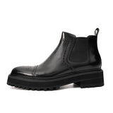 Croc Leather Chelsea Boot