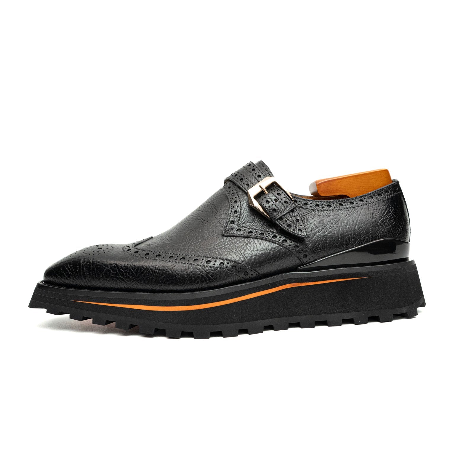 Monk Strap Brogue Lift Shoe