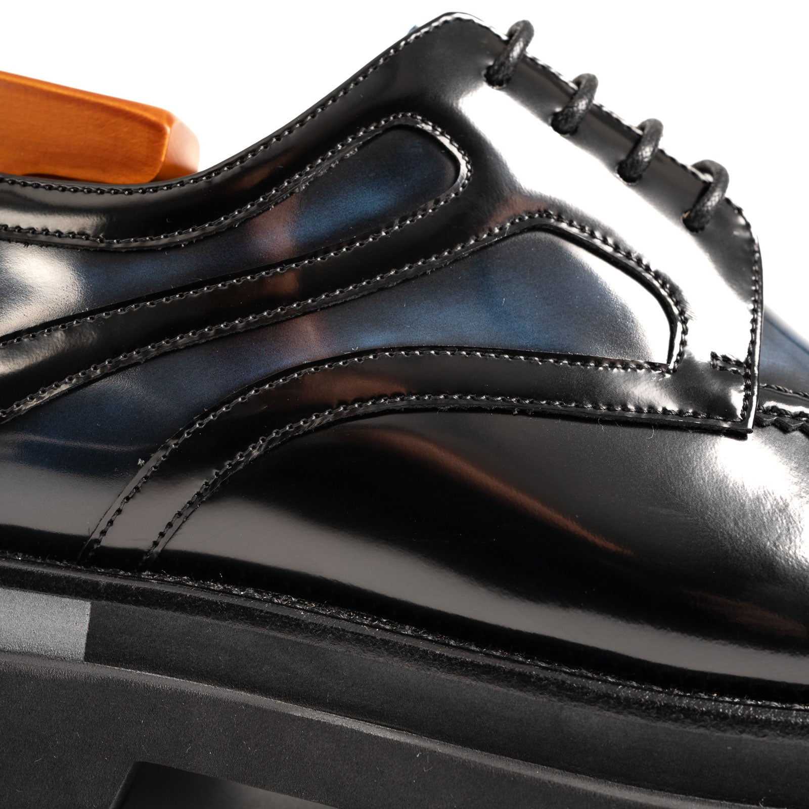 Two-Tone Calfskin Derby with Lug Sole