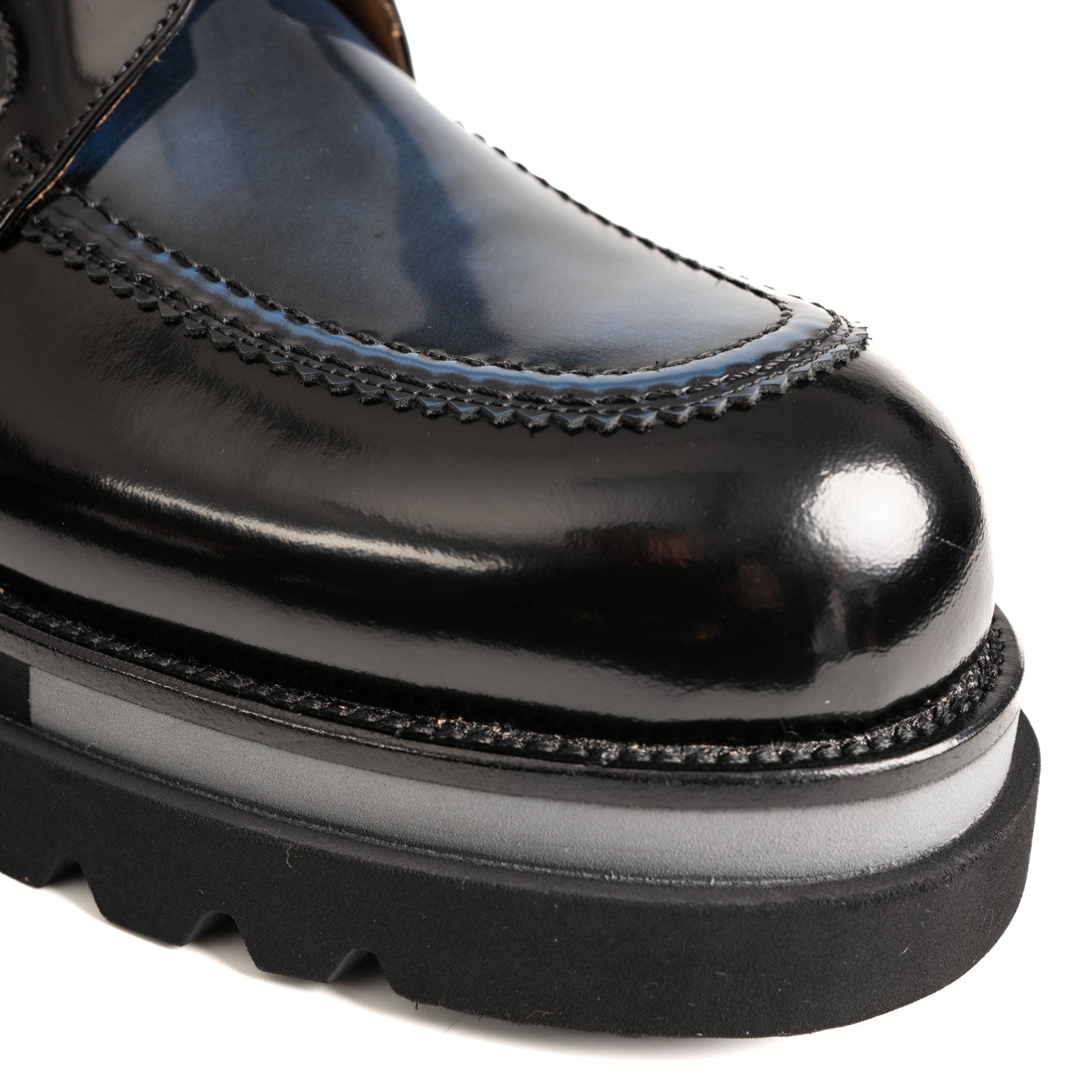 Two-Tone Calfskin Derby with Lug Sole