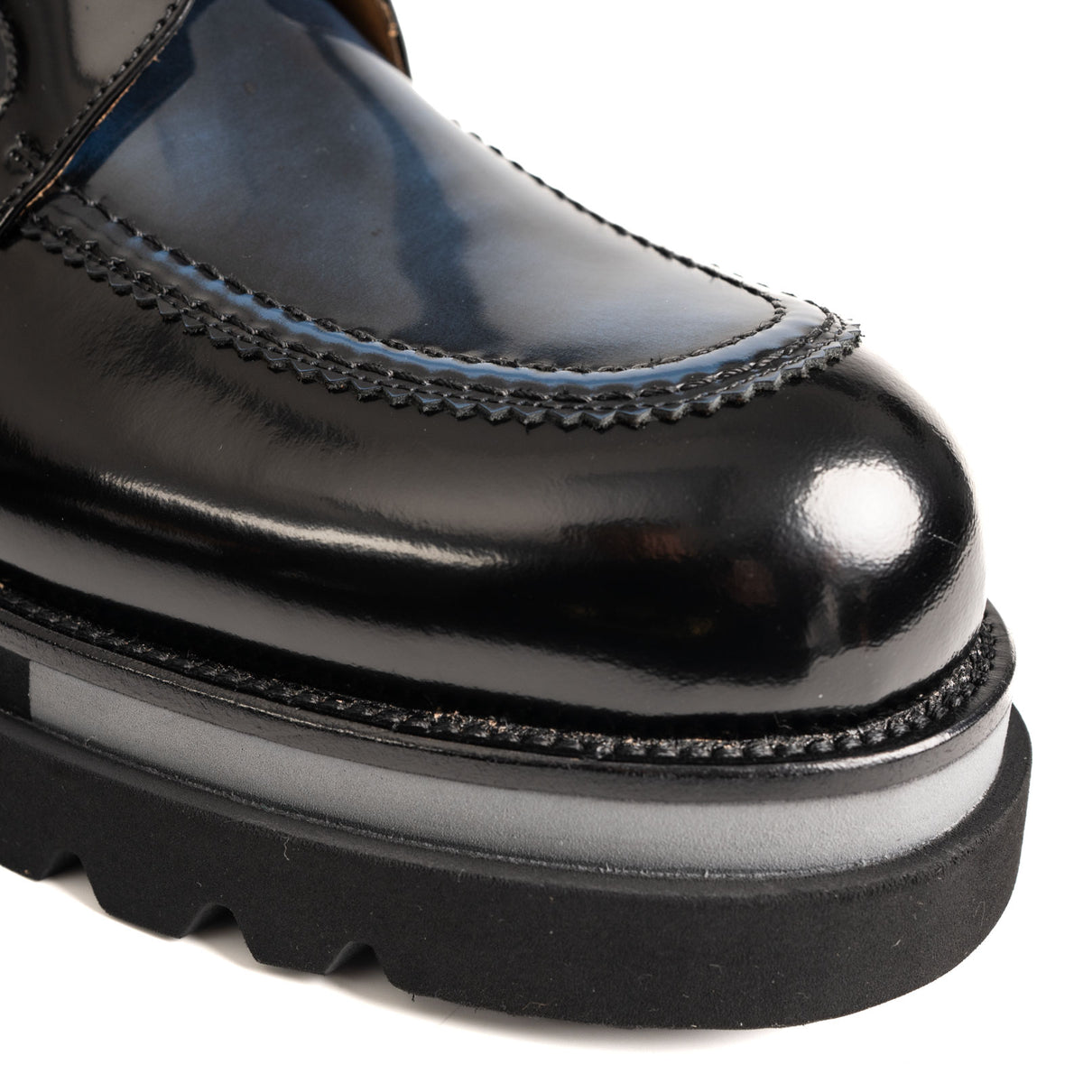 Two-Tone Calfskin Derby with Lug Sole