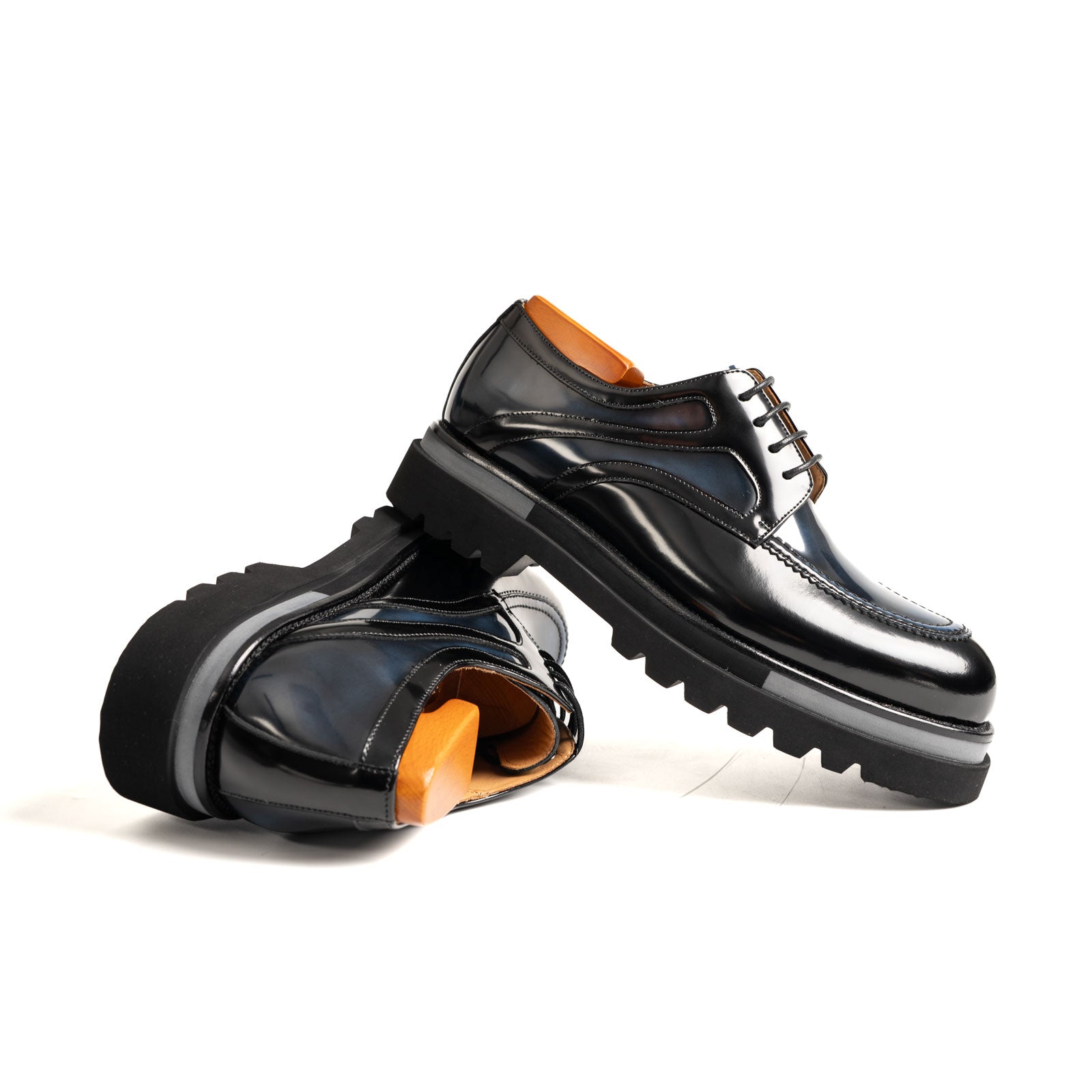 Two-Tone Calfskin Derby with Lug Sole