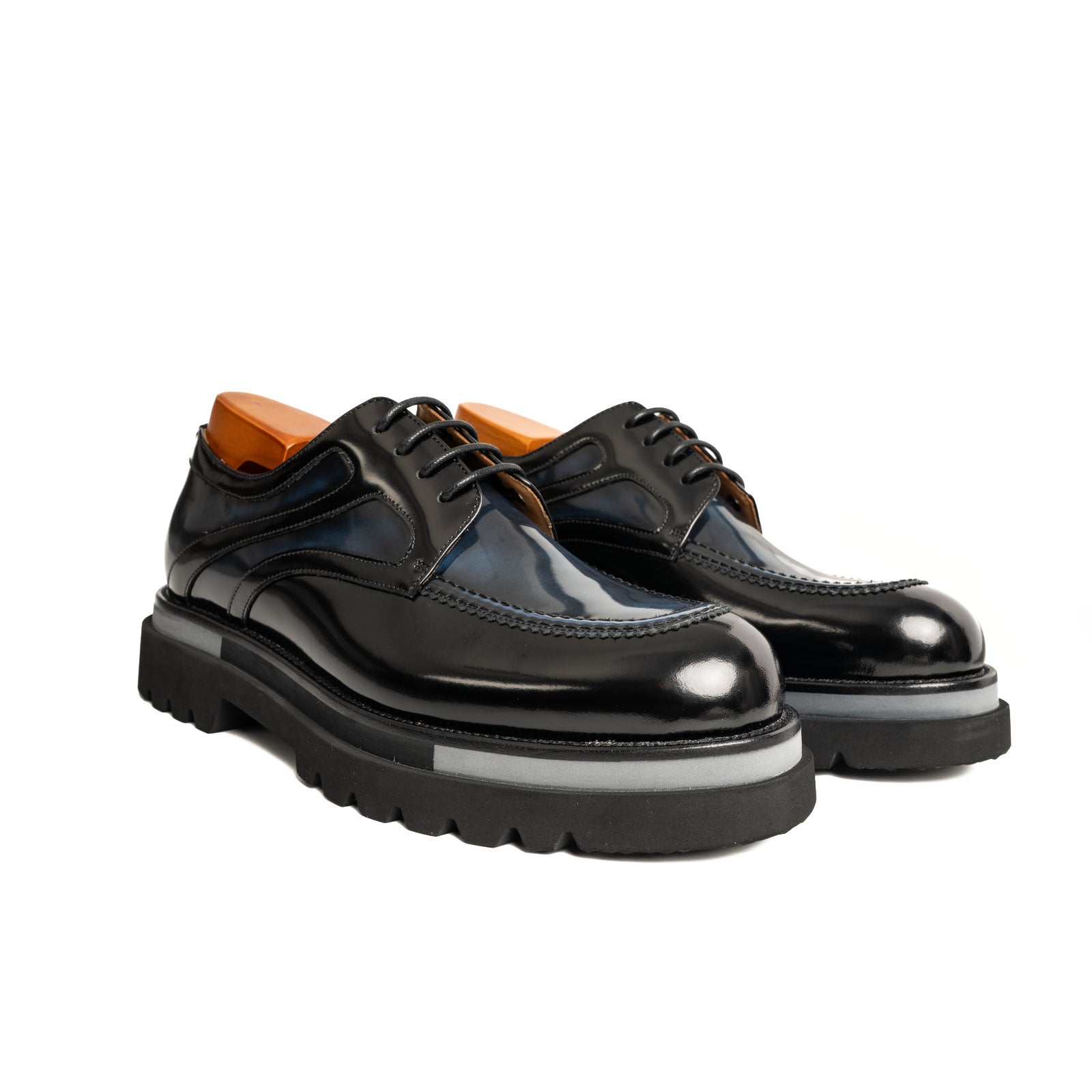 Two-Tone Calfskin Derby with Lug Sole
