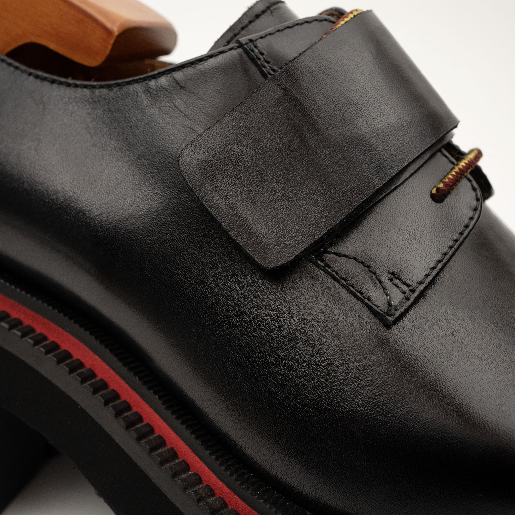 Burnished Brown Platform Strap Shoe