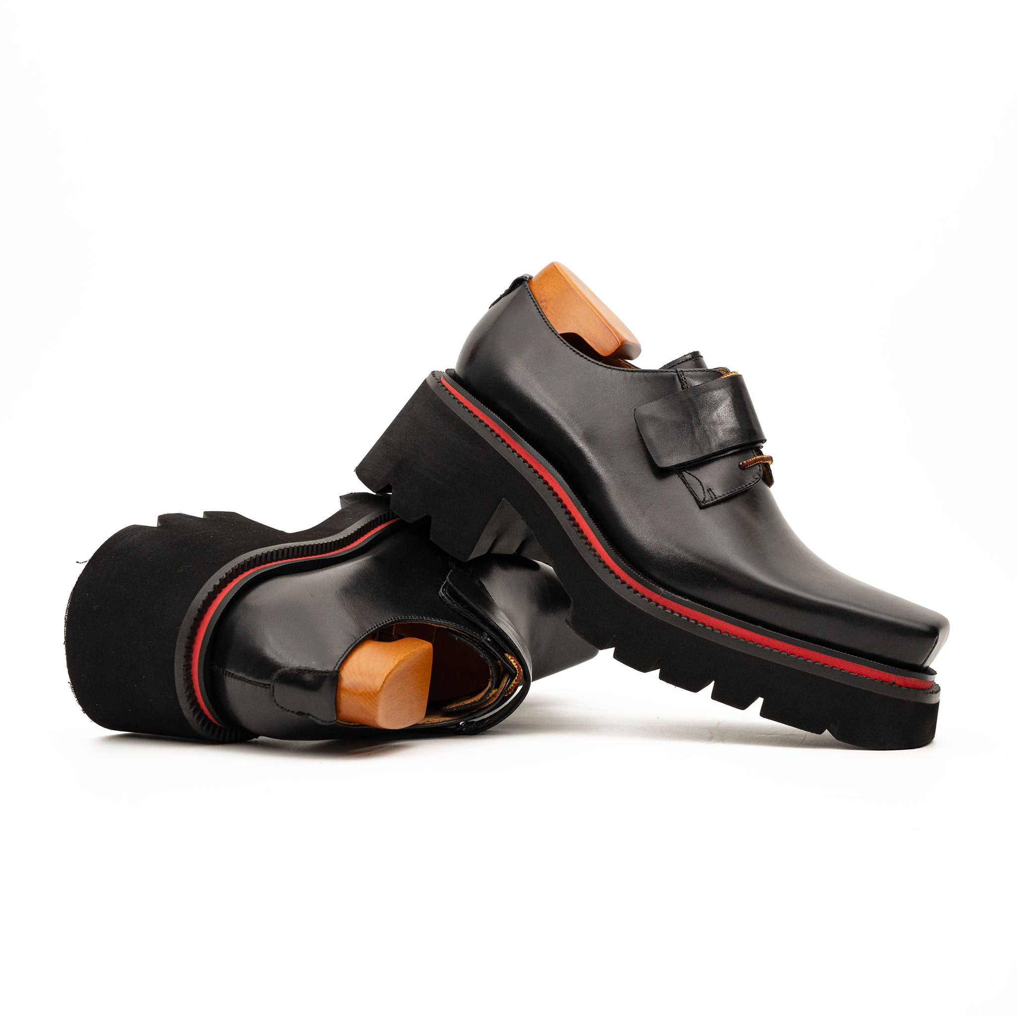 Burnished Brown Platform Strap Shoe