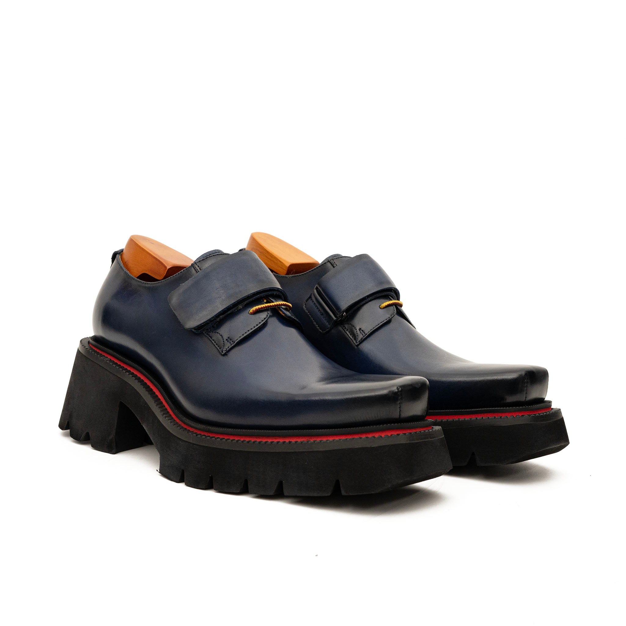 Burnished Brown Platform Strap Shoe
