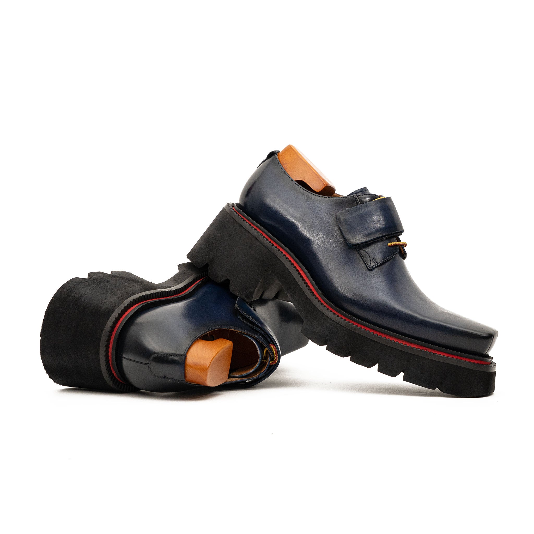 Burnished Brown Platform Strap Shoe