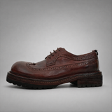 VanPasch Wellington Longwing Derby in Coffee Brown Leather, side view