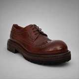 VanPasch Wellington Longwing Derby in Coffee Brown Leather
