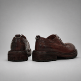 VanPasch Wellington Longwing Derby in Coffee Brown Leather
