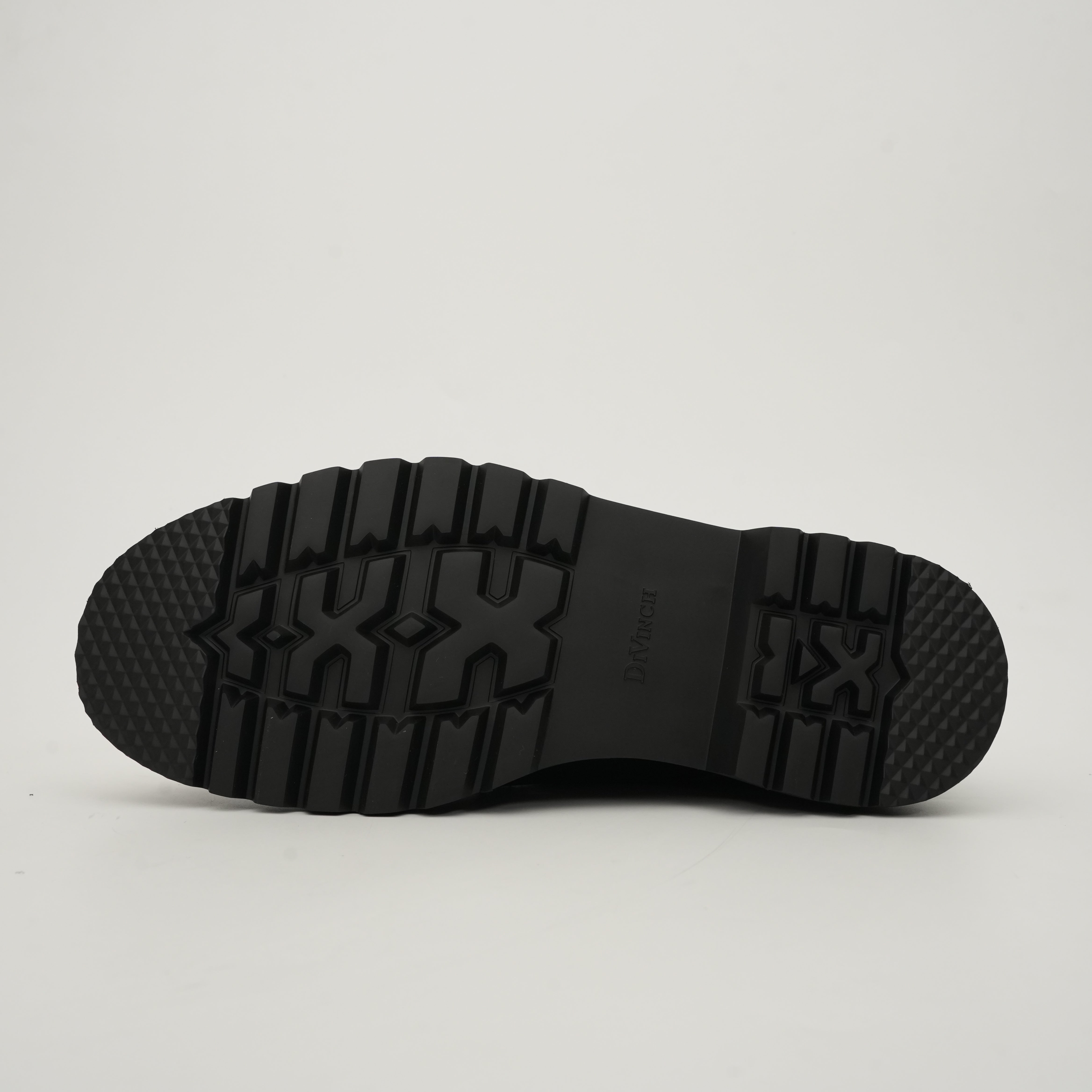 Black Patent Fringe Lug Sole Boots