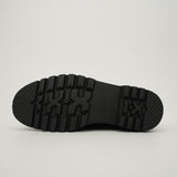 Black Patent Fringe Lug Sole Boots
