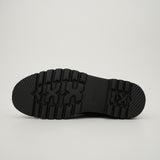 Black Patent Fringe Lug Sole Boots