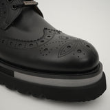 Cognac Brogue Lace-Up Ankle Boots