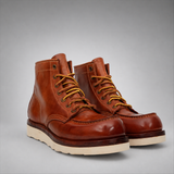 VanPasch Railman Moc-Toe Wedge Boot in Brown Horse Leather