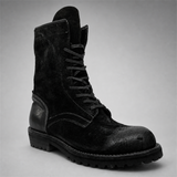 VanPasch Ridgeway Tall Lace-Up Boot in Black Leather