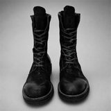VanPasch Ridgeway Tall Lace-Up Boot in Black Leather