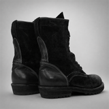 VanPasch Ridgeway Tall Lace-Up Boot in Black Leather