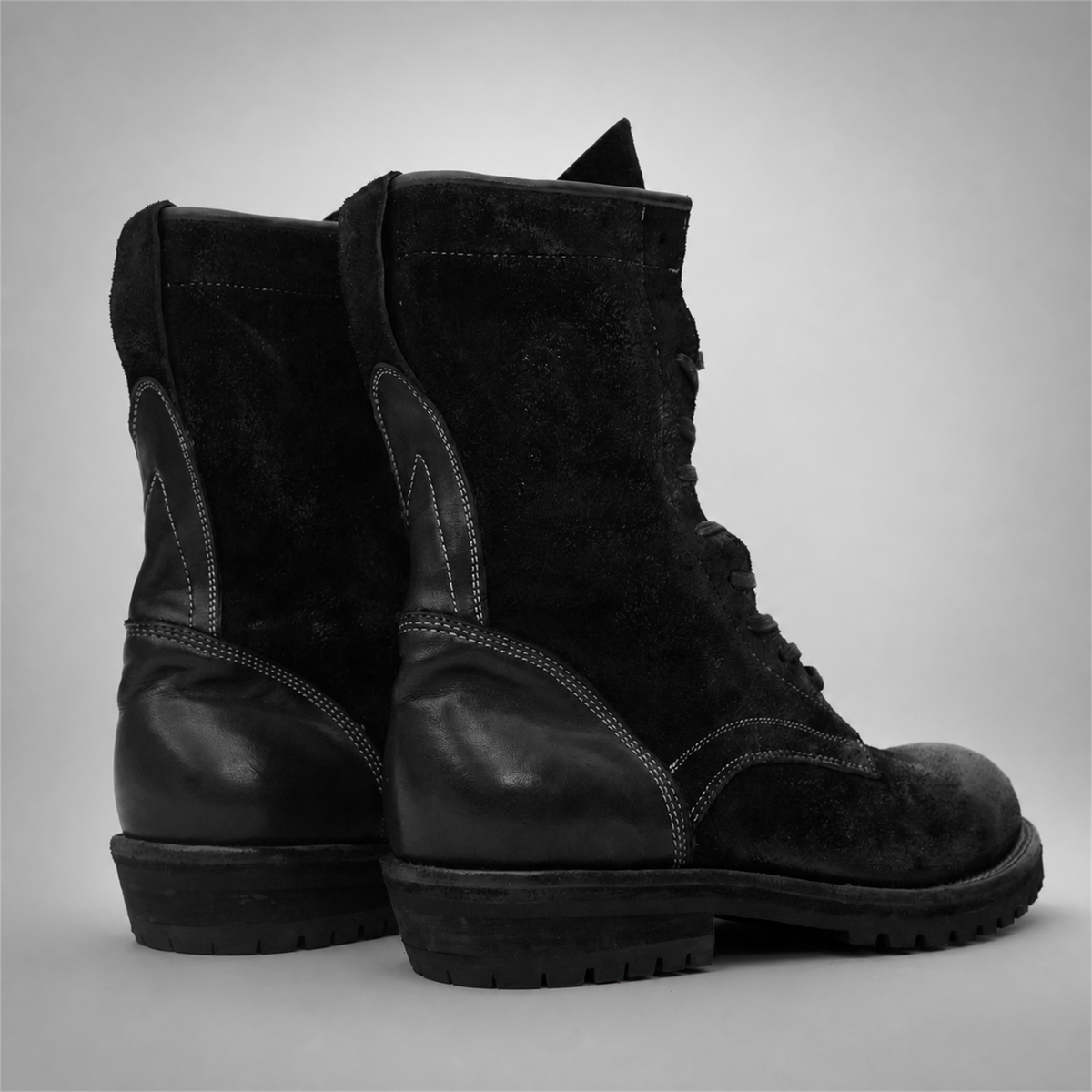 VanPasch Ridgeway Tall Lace-Up Boot in Black Leather