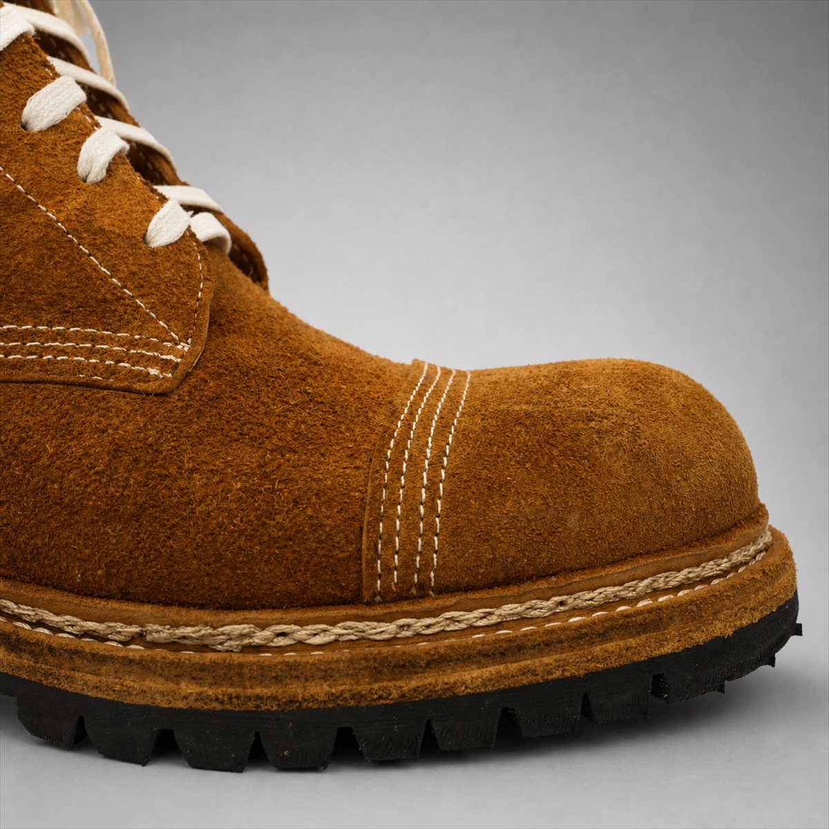 VanPasch Hawthorne Cap-Toe Service Boot in Rust Brown Leather