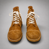 VanPasch Hawthorne Cap-Toe Service Boot in Rust Brown Leather