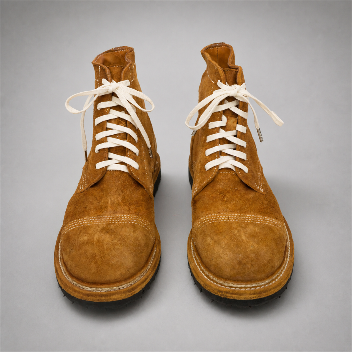 VanPasch Hawthorne Cap-Toe Service Boot in Rust Brown Leather