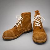 VanPasch Hawthorne Cap-Toe Service Boot in Rust Brown Leather