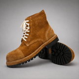 VanPasch Hawthorne Cap-Toe Service Boot in Rust Brown Leather