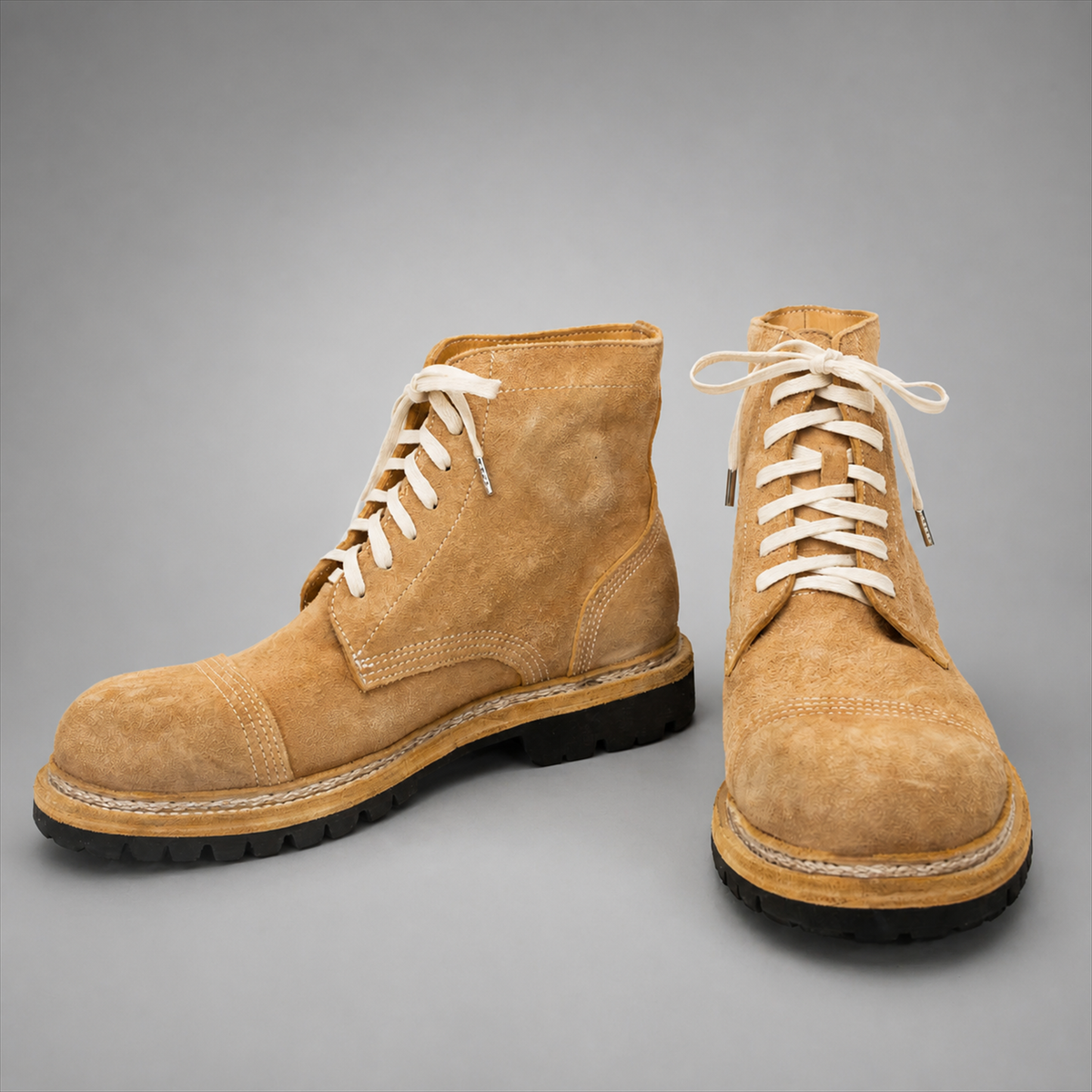 VanPasch Hawthorne Cap-Toe Service Boot in Caramel Brown Leather
