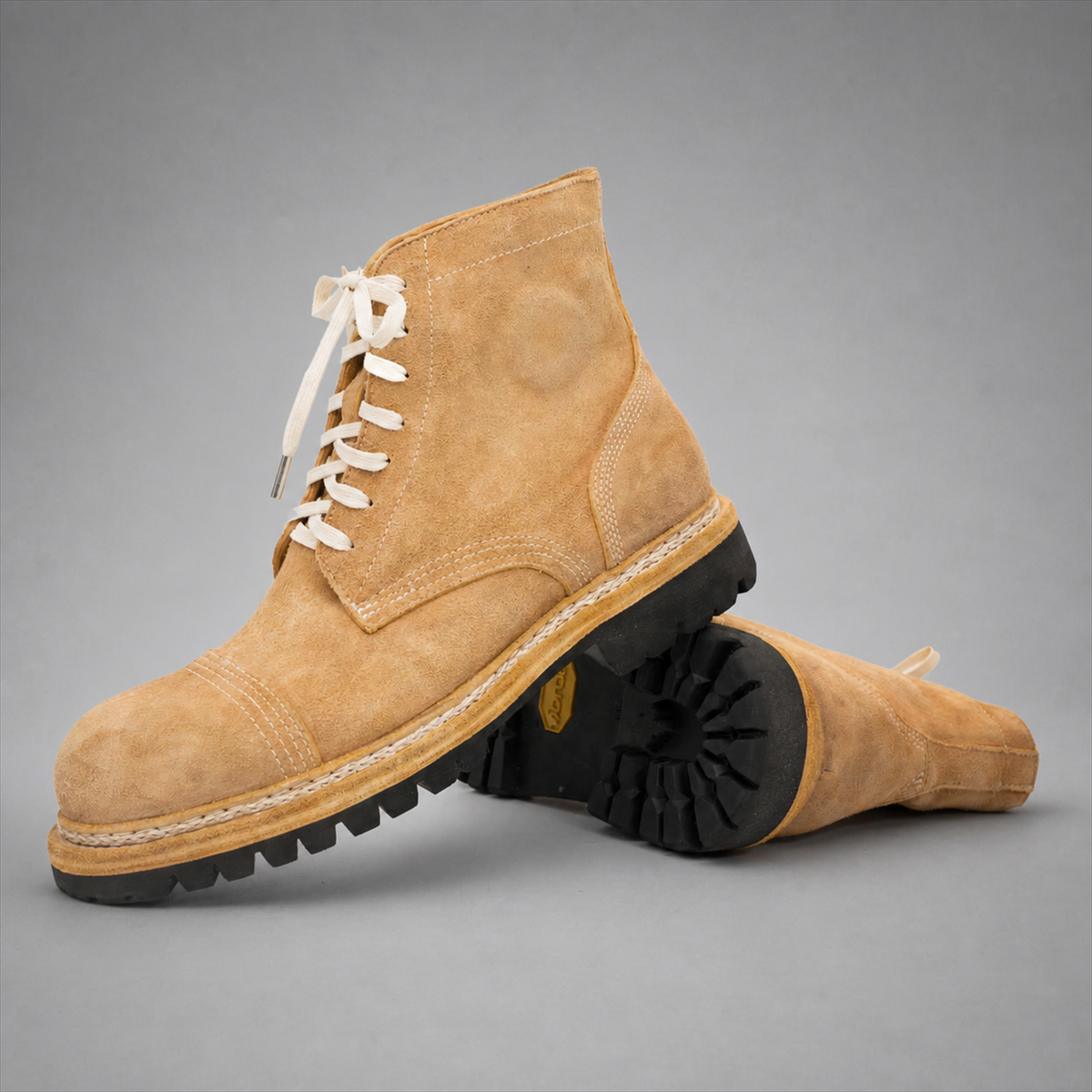 VanPasch Hawthorne Cap-Toe Service Boot in Caramel Brown Leather