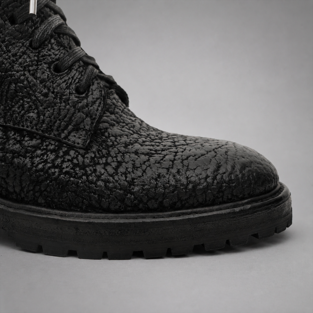 VanPasch Blackthorn Textured Service Boot in Black Leather