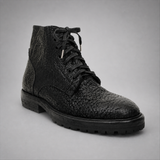 VanPasch Blackthorn Textured Service Boot in Black Leather