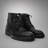 VanPasch Blackthorn Textured Service Boot in Black Leather