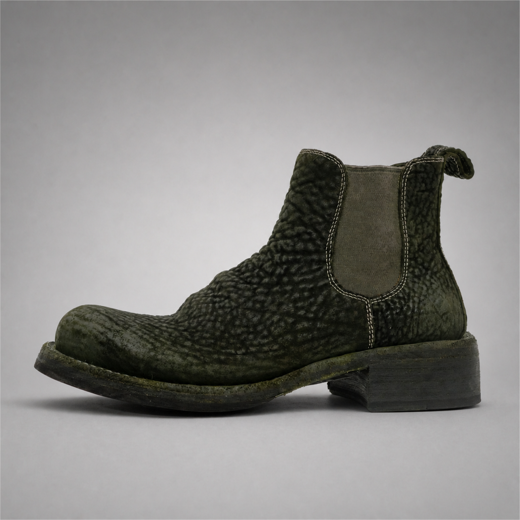 VanPasch Briar Chelsea Boot in Cedar Green Shell Cordovan, side view