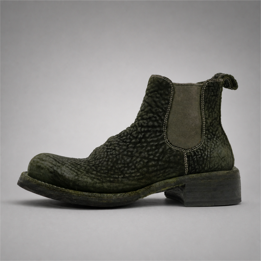 VanPasch Briar Chelsea Boot in Cedar Green Shell Cordovan, side view