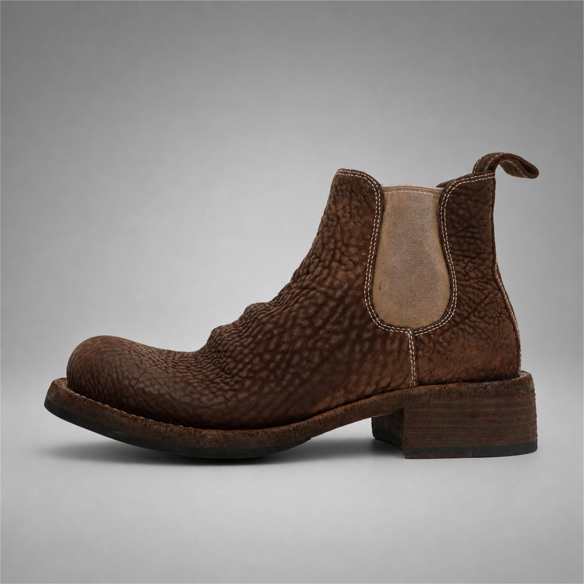 VanPasch Briar Chelsea Boot in Coffee Brown Shell Cordovan, side view