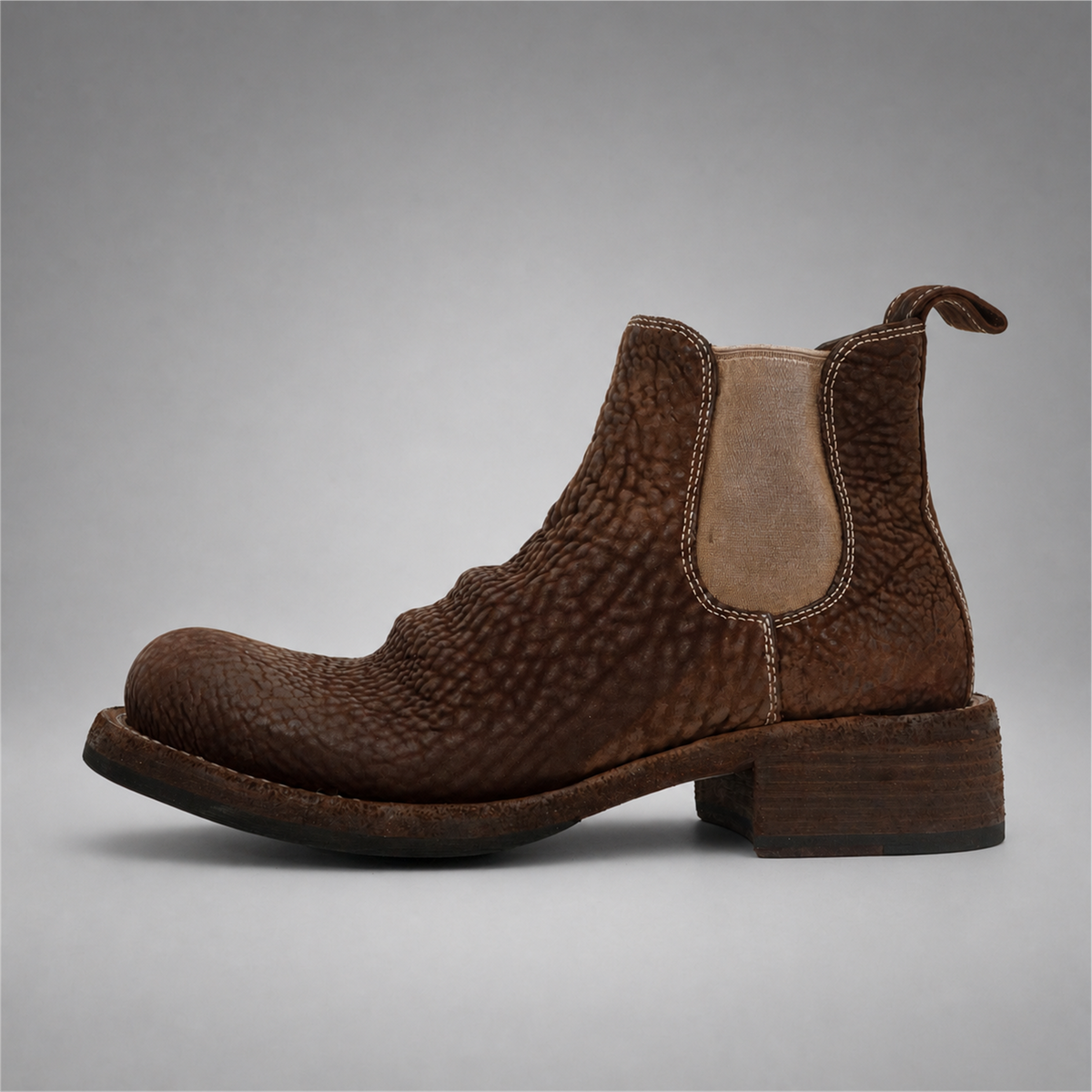 VanPasch Briar Chelsea Boot in Coffee Brown Shell Cordovan, side view