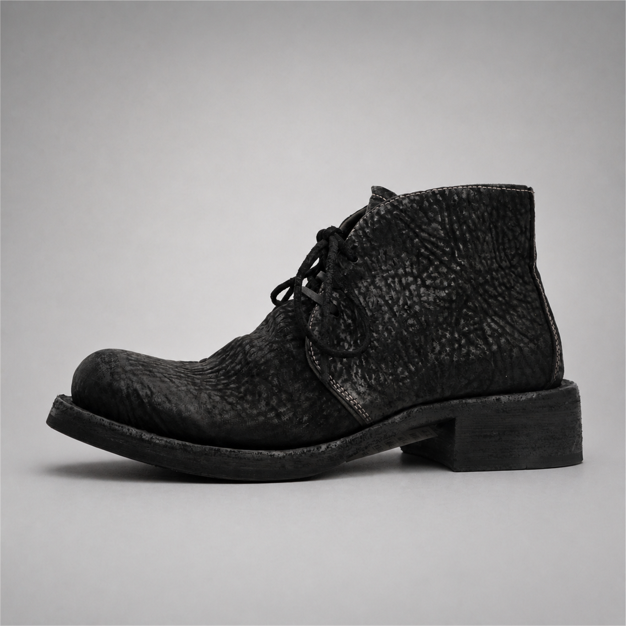 VanPasch Holden Chukka Boot in Black Shell Cordovan, side view