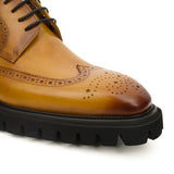 Cognac Brogue Lug-Sole Derby – VanPasch