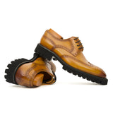 Cognac Brogue Lug-Sole Derby – VanPasch