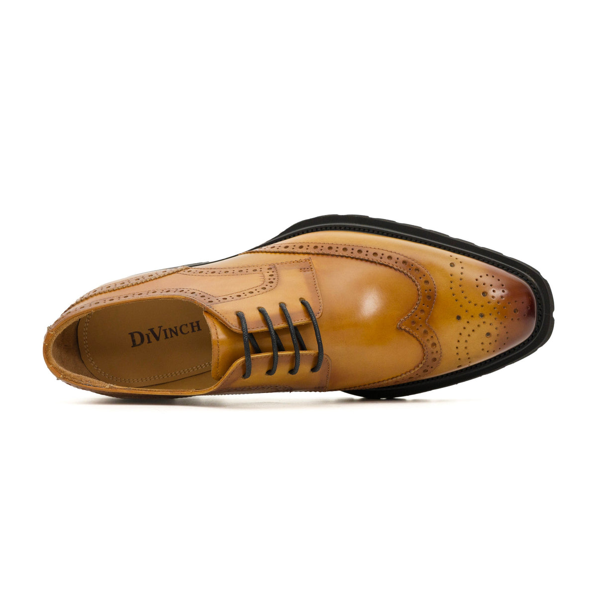 Cognac Brogue Lug-Sole Derby – VanPasch