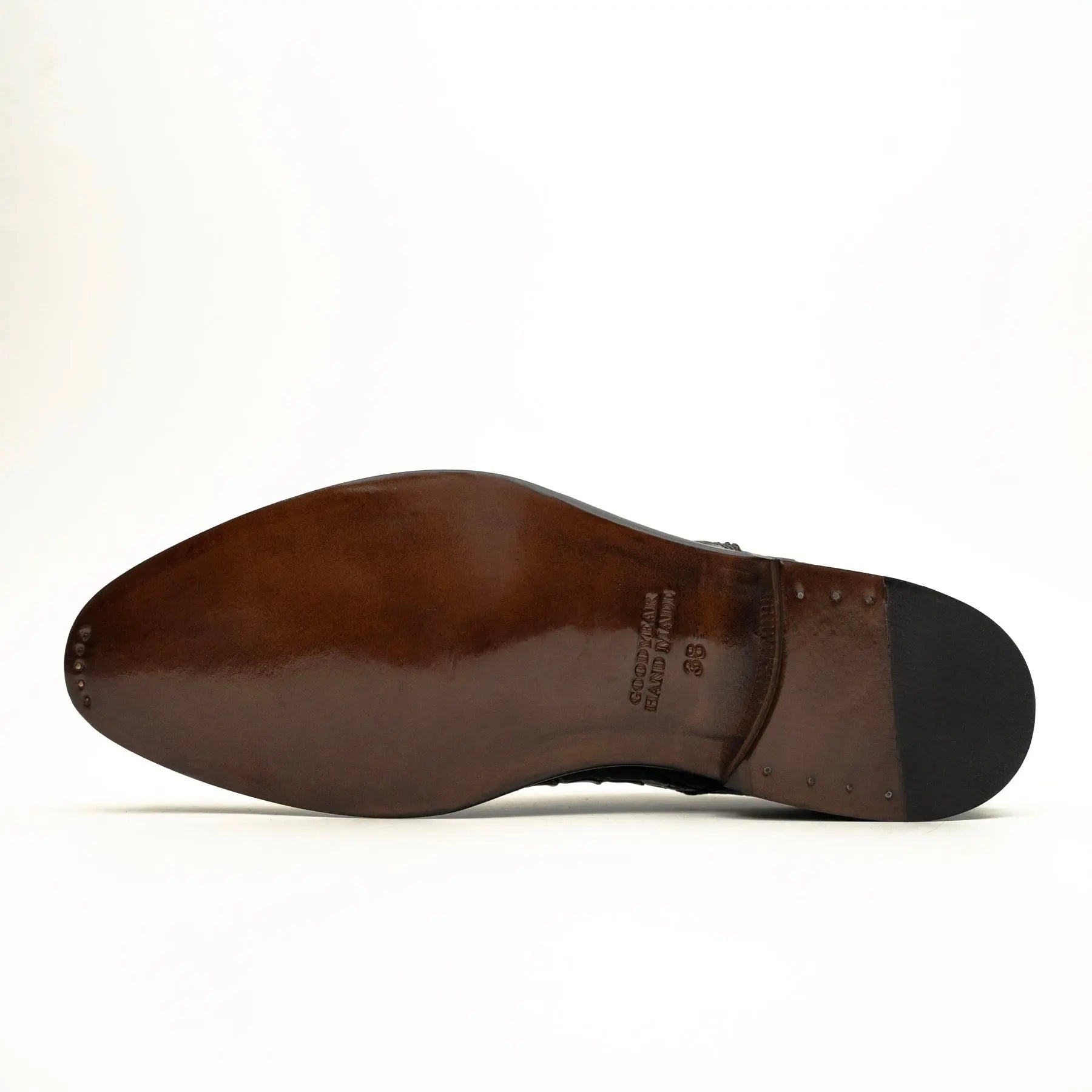 Dark Brown Crocodile Derby Shoe VanPasch