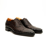 Dark Brown Crocodile Oxford Shoe VanPasch