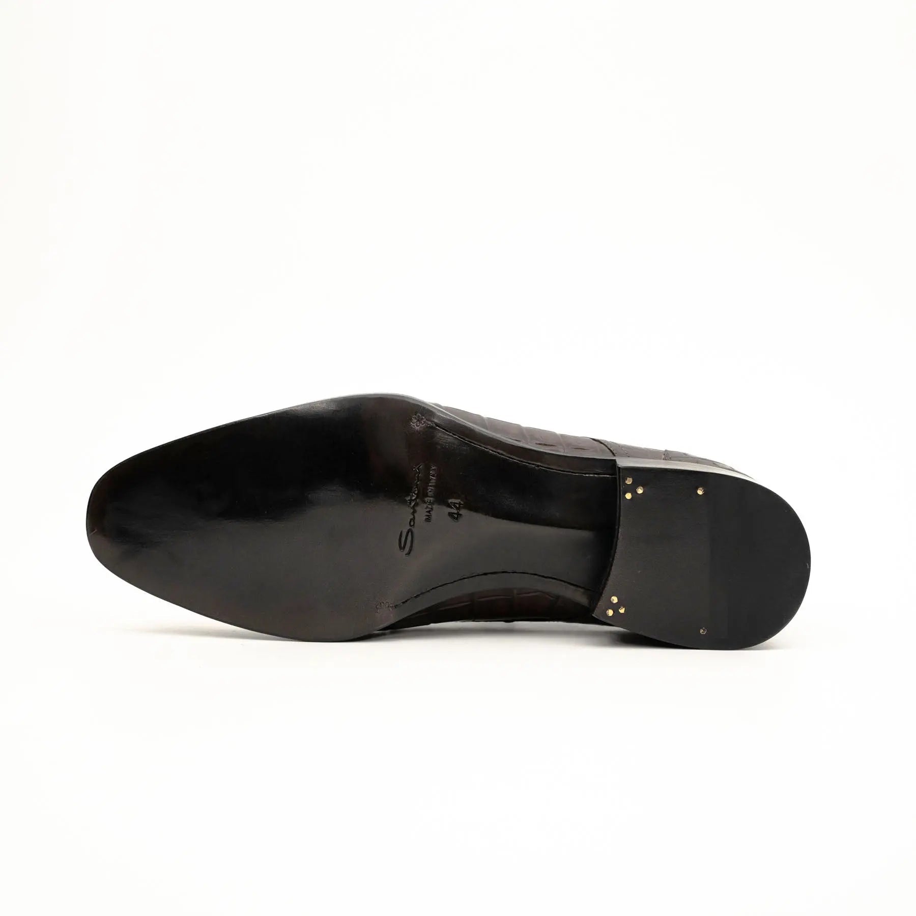 Dark Brown Crocodile-Textured Derby VanPasch