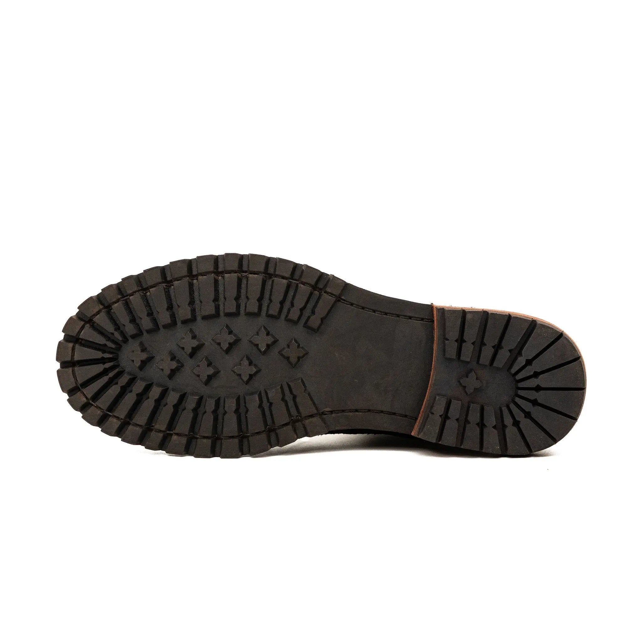VanPasch 5002A dark brown lace-up boots outsole tread detail
