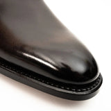 Dark Brown Suede-Panel Monk Shoe VanPasch