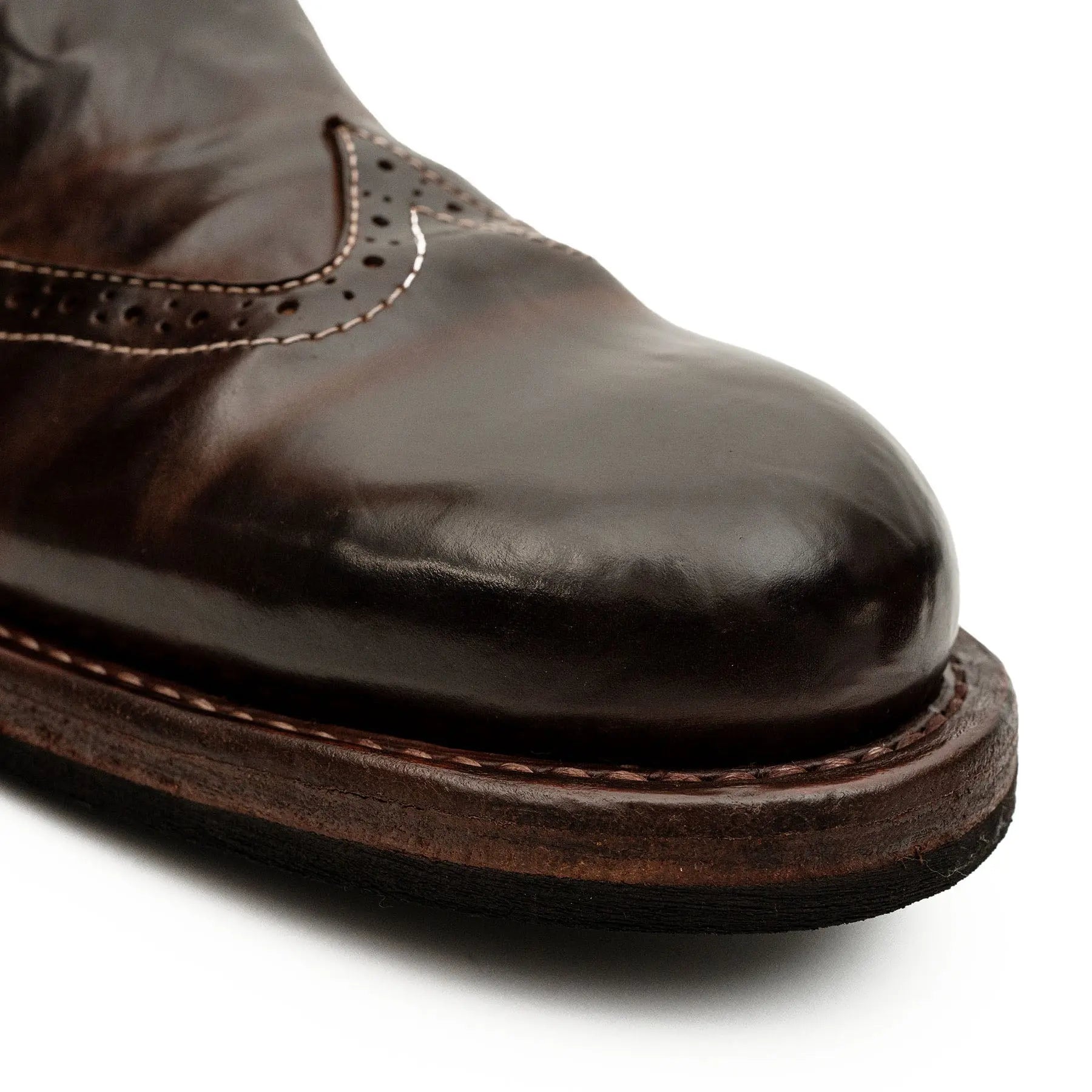 Washed Horse Leather Slip-On Casual Shoes